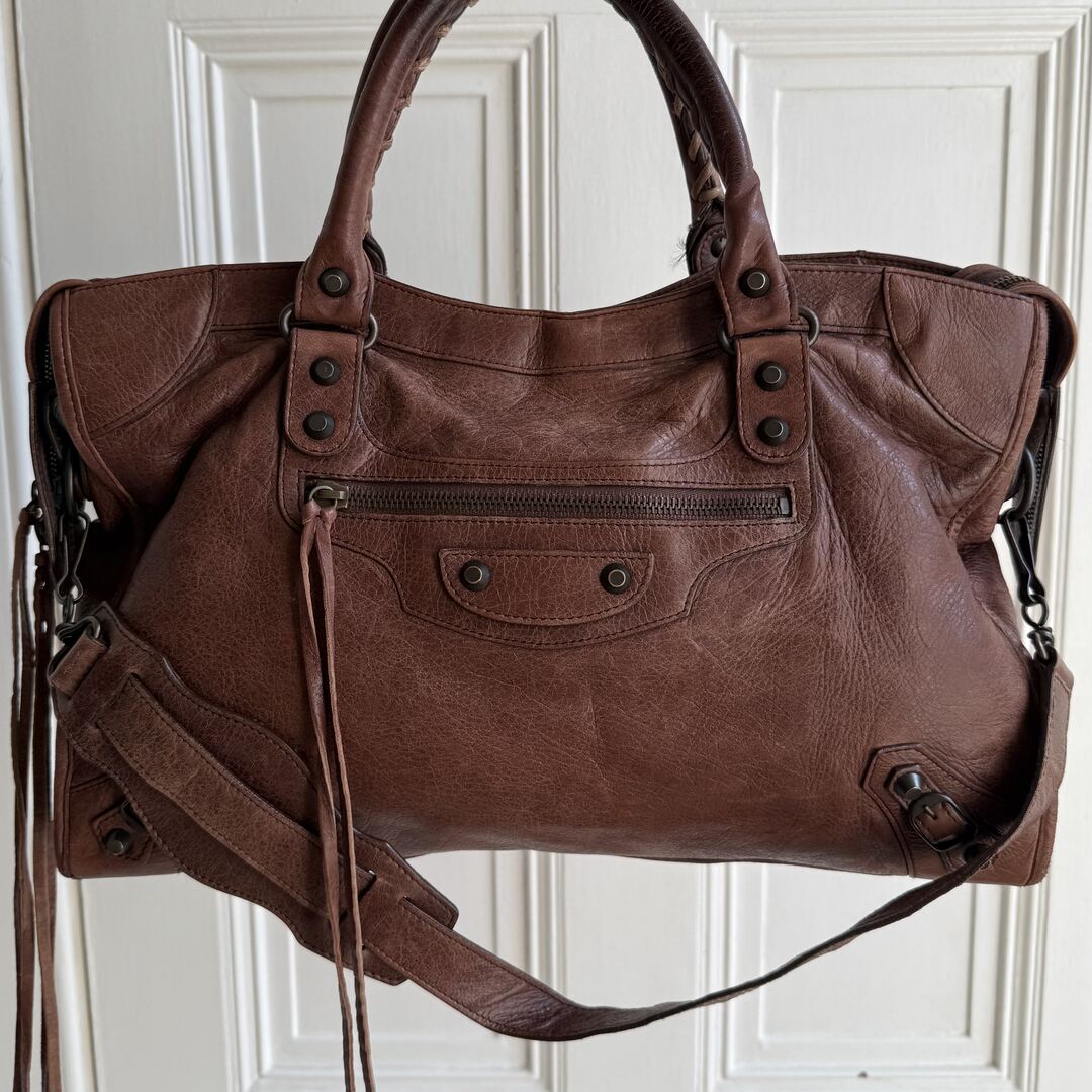 2010 Balenciaga City Leather Brown Handbag