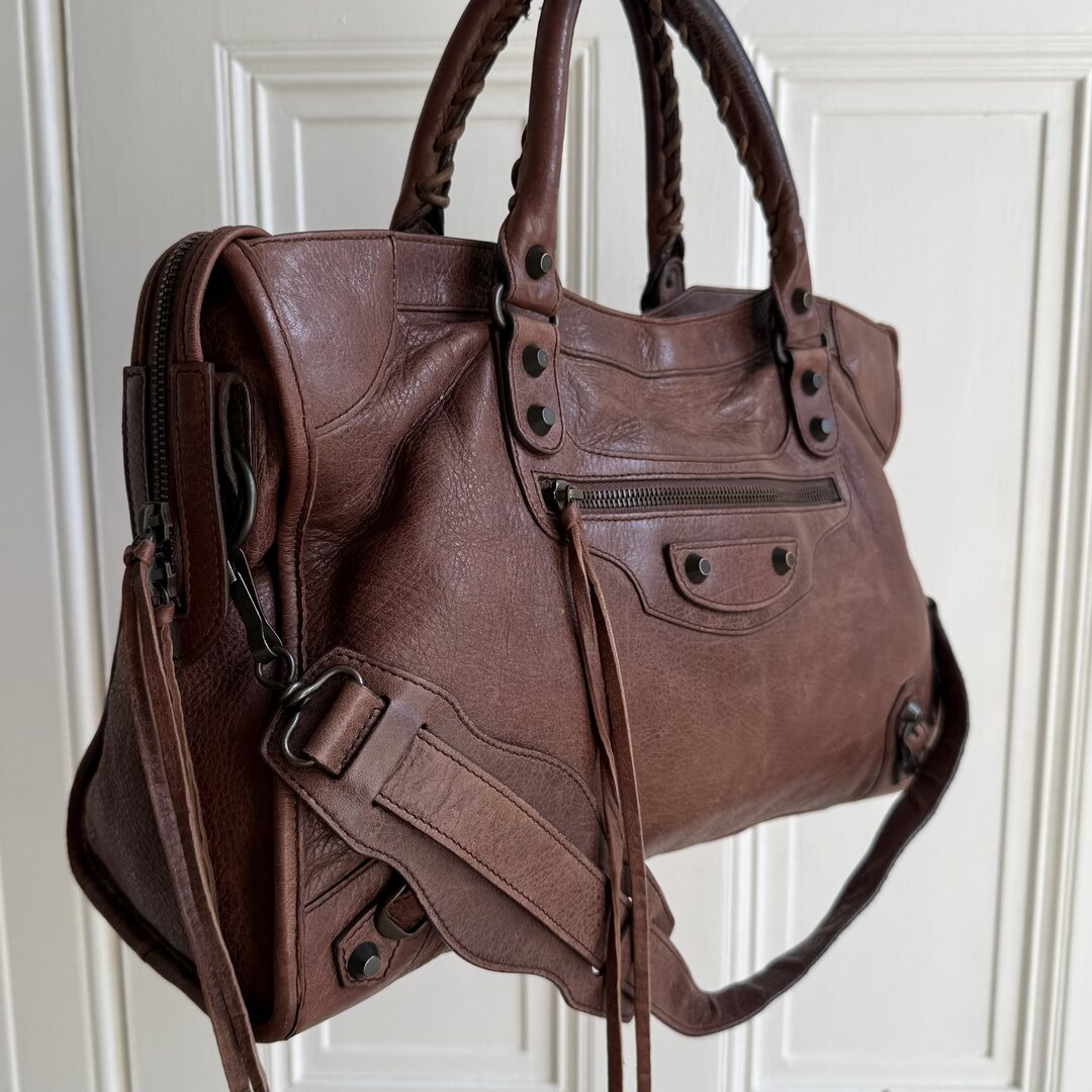 2010 Balenciaga City Leather Brown Handbag