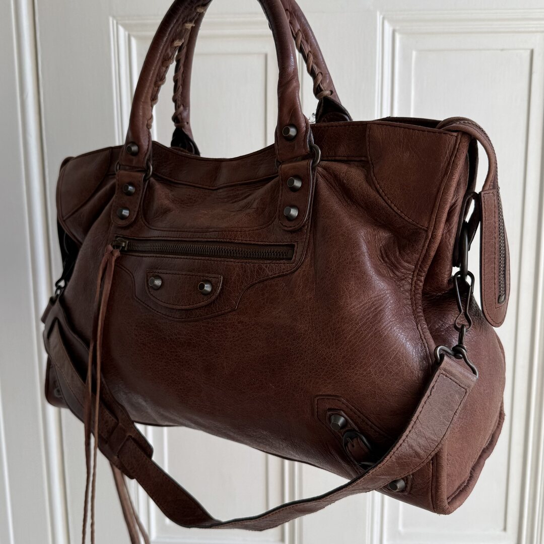 2010 Balenciaga City Leather Brown Handbag