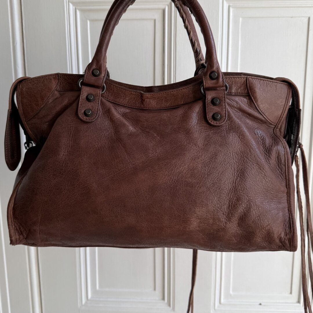 2010 Balenciaga City Leather Brown Handbag