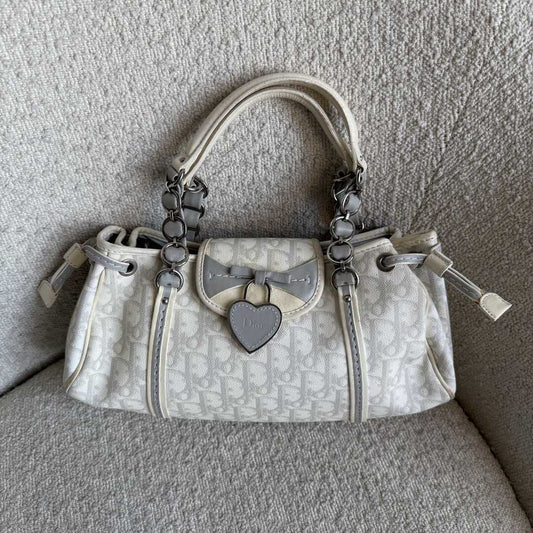 Dior Romantique Trotter White Shoulder Bag