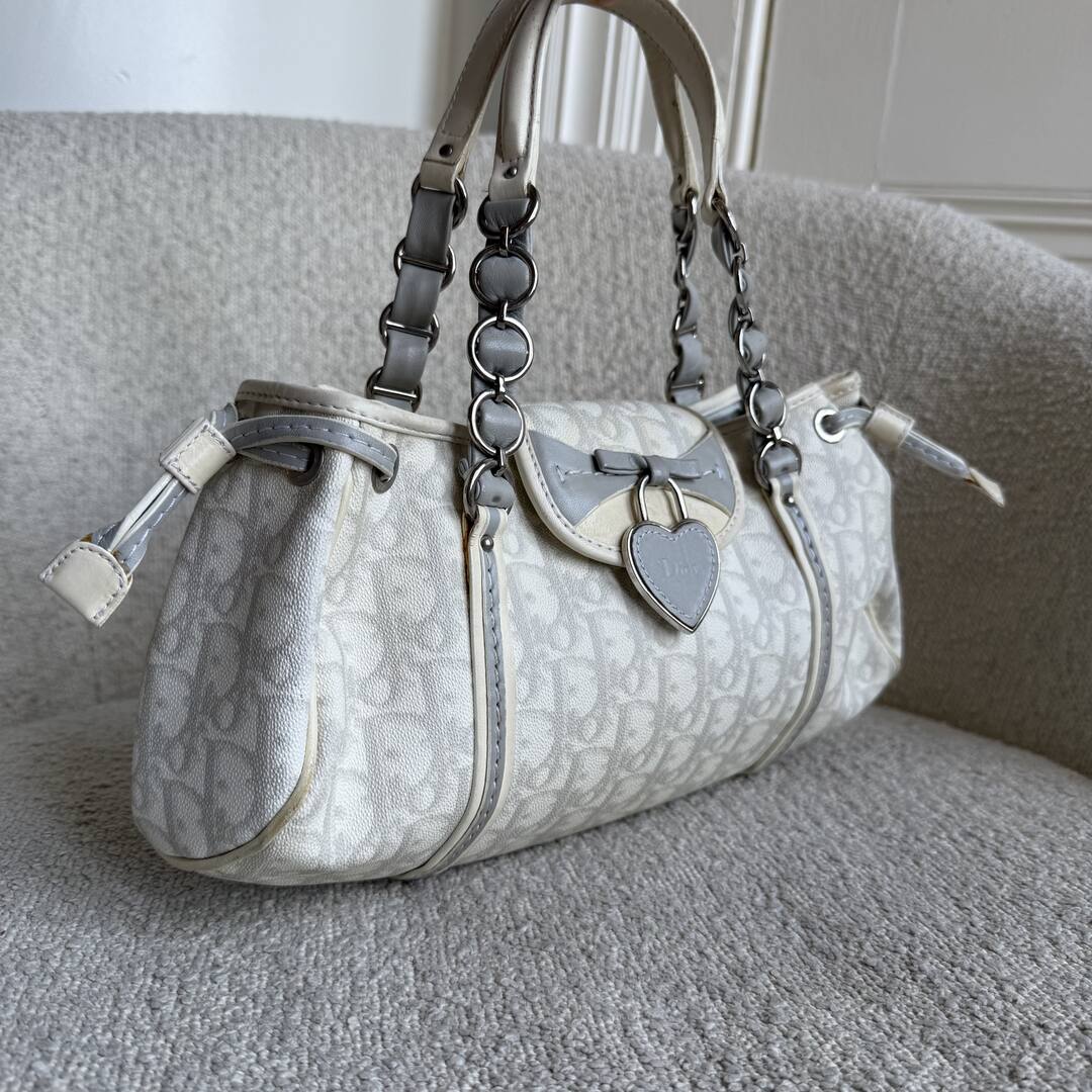 Dior Romantique Trotter White Shoulder Bag