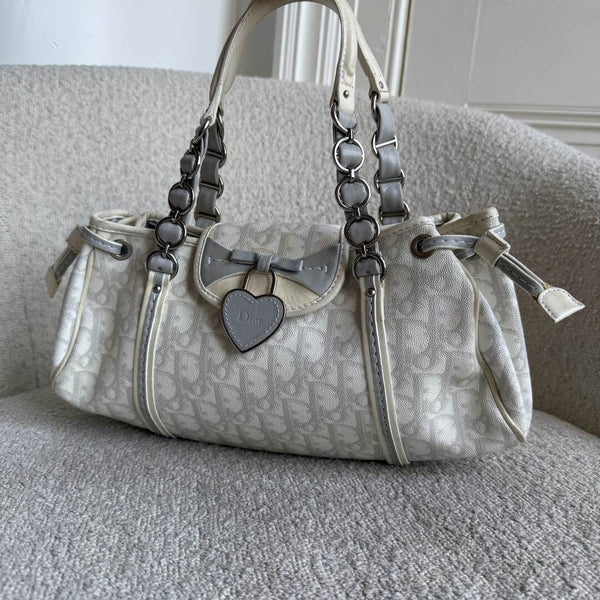 Dior Romantique Trotter White Shoulder Bag