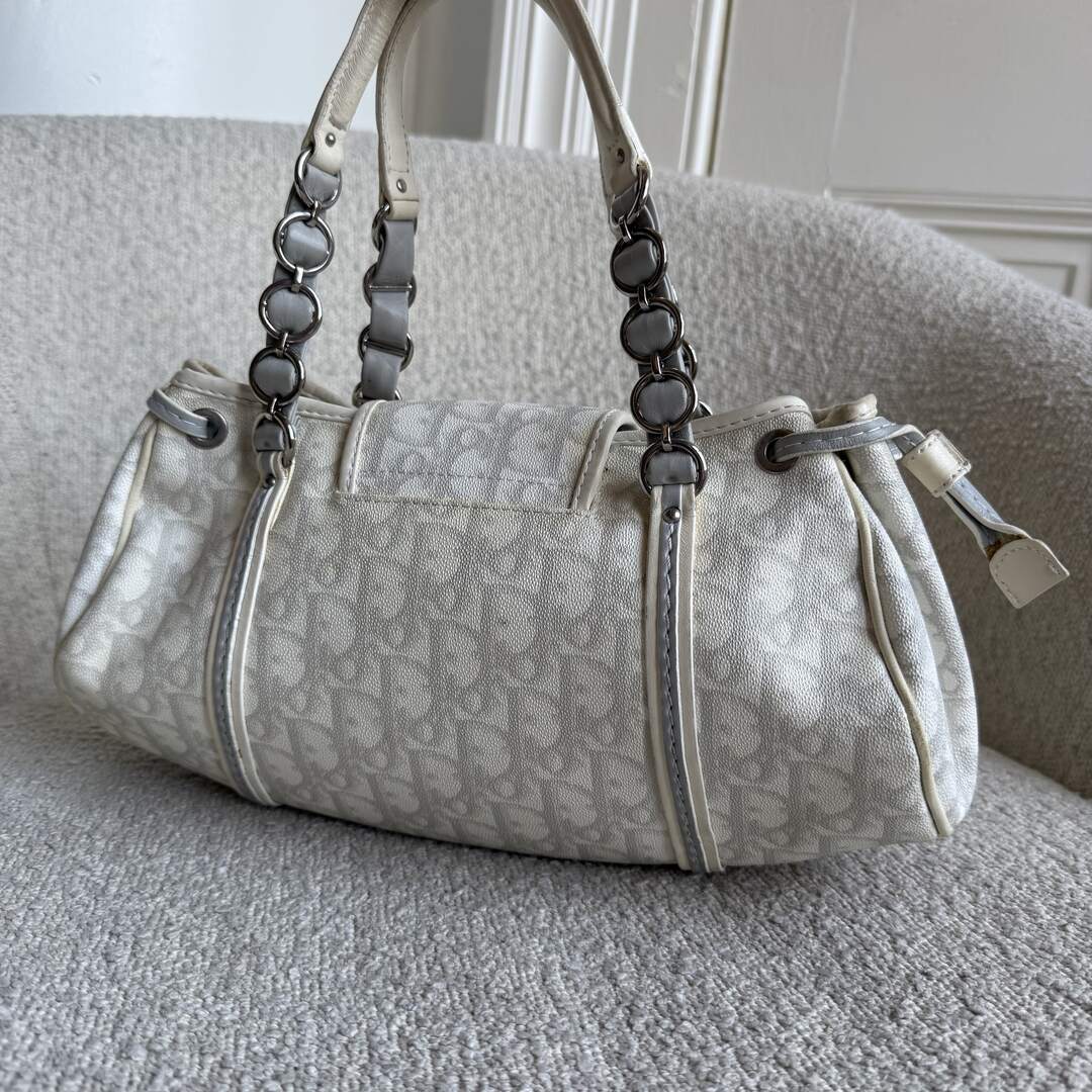 Dior Romantique Trotter White Shoulder Bag