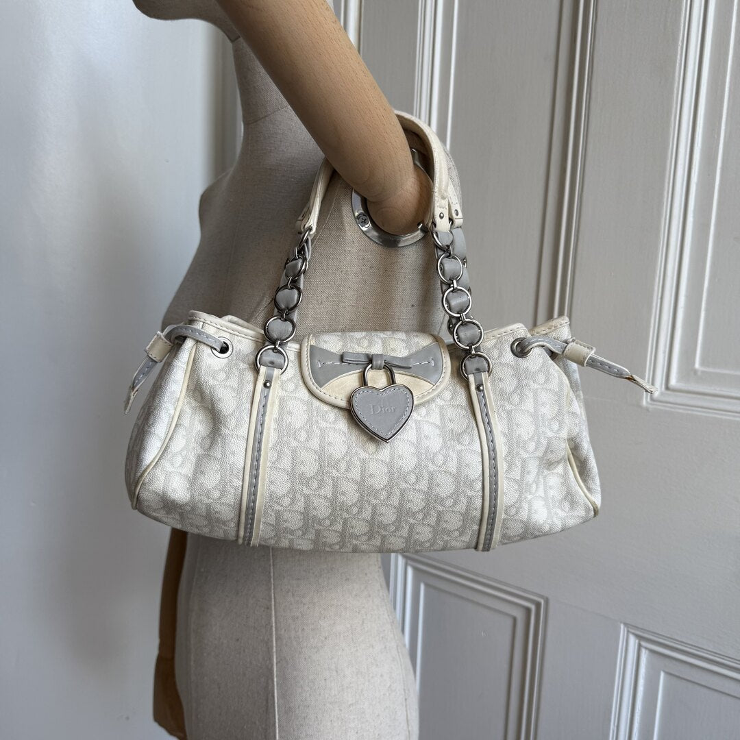 Dior Romantique Trotter White Shoulder Bag