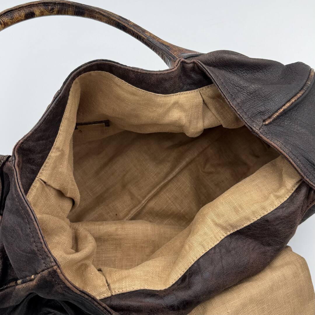 Fendi Zucca Spy Dark Brown Handbag