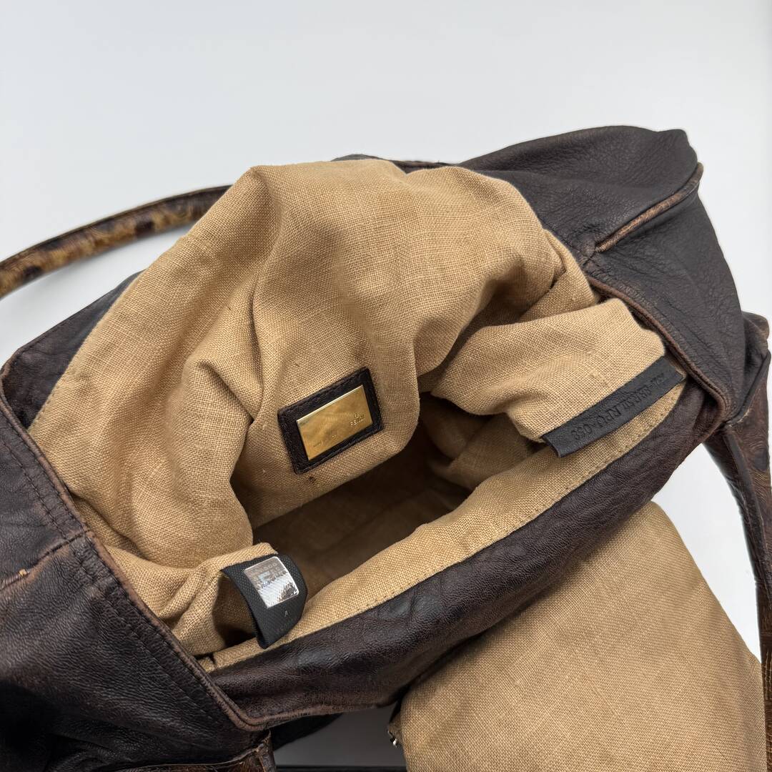 Fendi Zucca Spy Dark Brown Handbag