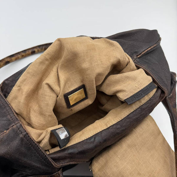 Fendi Zucca Spy Dark Brown Handbag