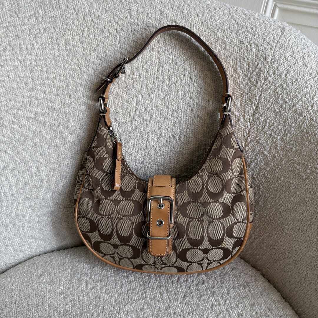 Coach Mini Hobo Buckle Tan Shoulder Bag