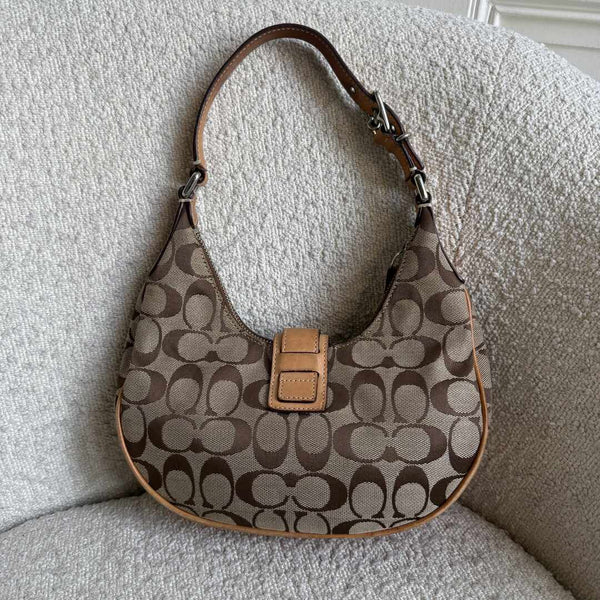 Coach Mini Hobo Buckle Tan Shoulder Bag