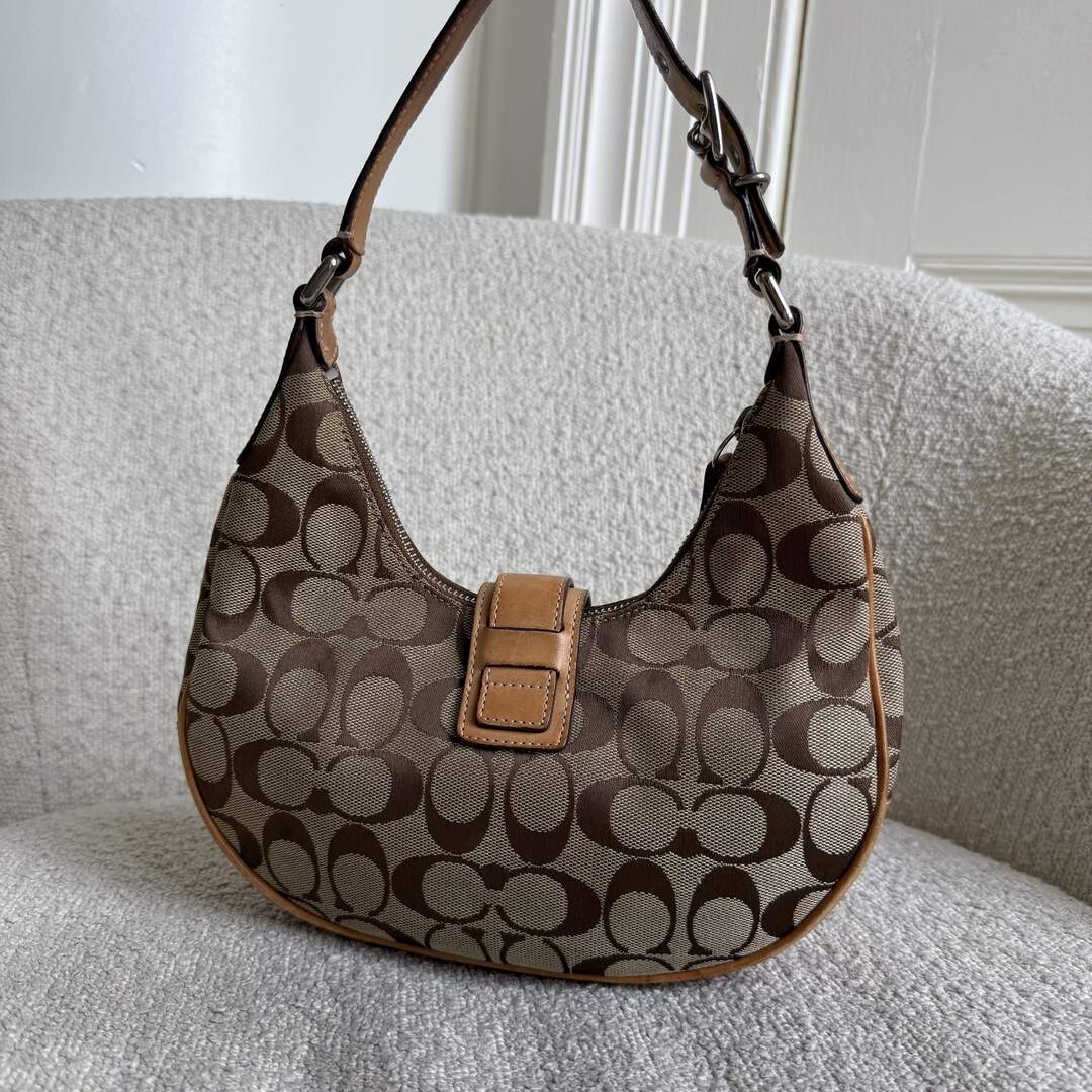 Coach Mini Hobo Buckle Tan Shoulder Bag
