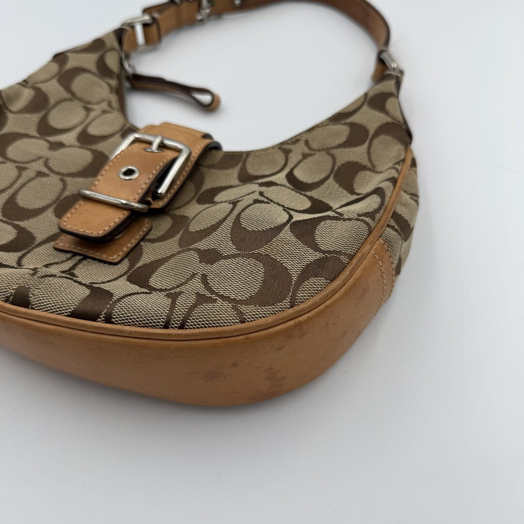 Coach Mini Hobo Buckle Tan Shoulder Bag