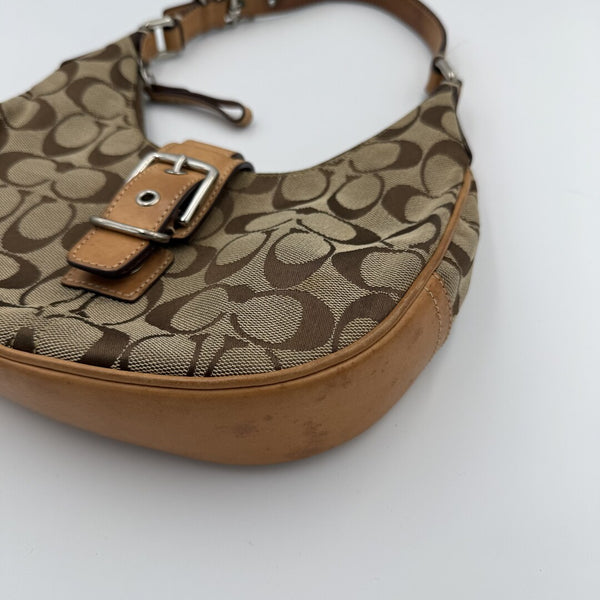 Coach Mini Hobo Buckle Tan Shoulder Bag