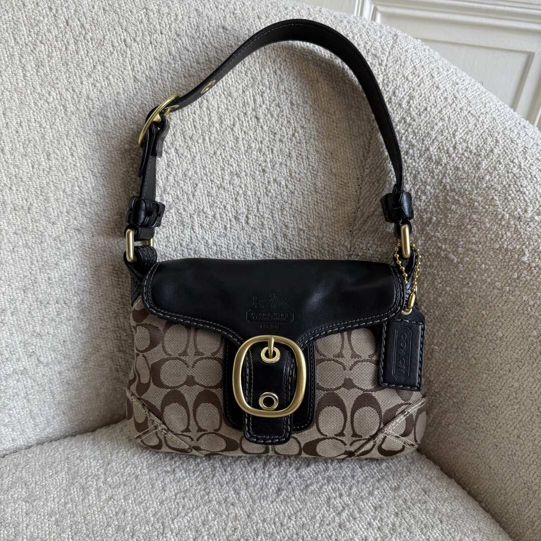 Coach 1941 Signature Black Shoulder Bag