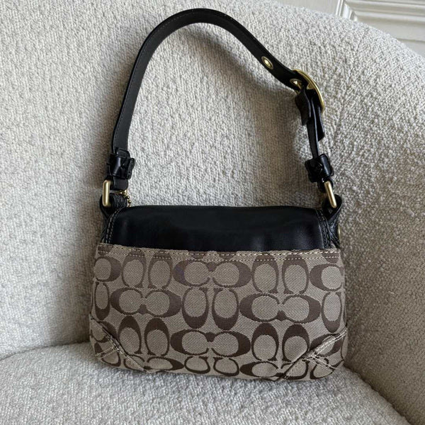 Coach 1941 Signature Black Shoulder Bag