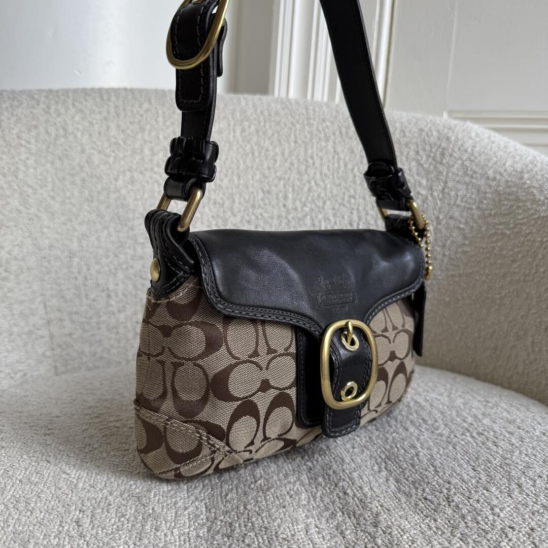Coach 1941 Signature Black Shoulder Bag