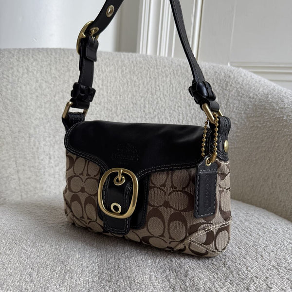 Coach 1941 Signature Black Shoulder Bag