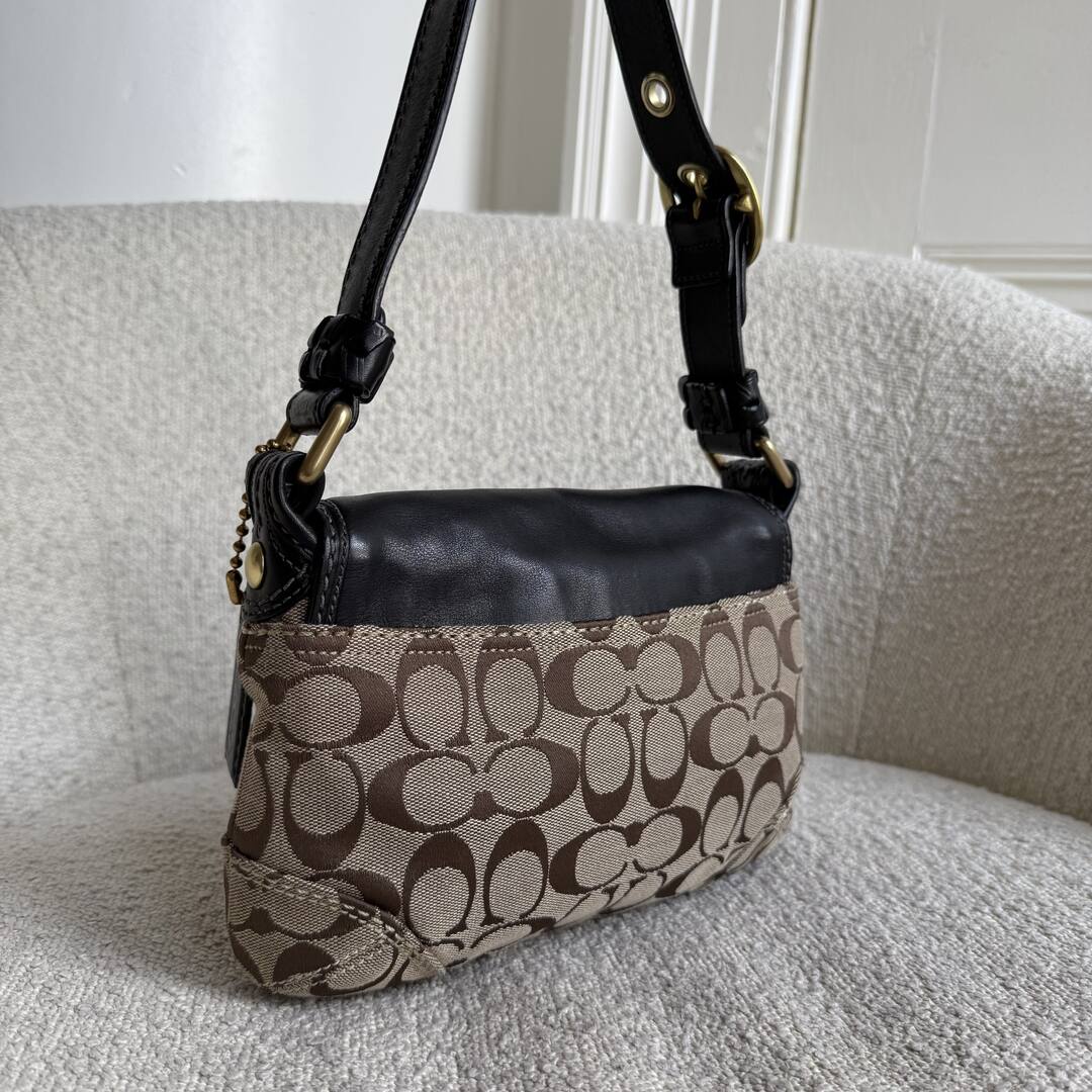 Coach 1941 Signature Black Shoulder Bag