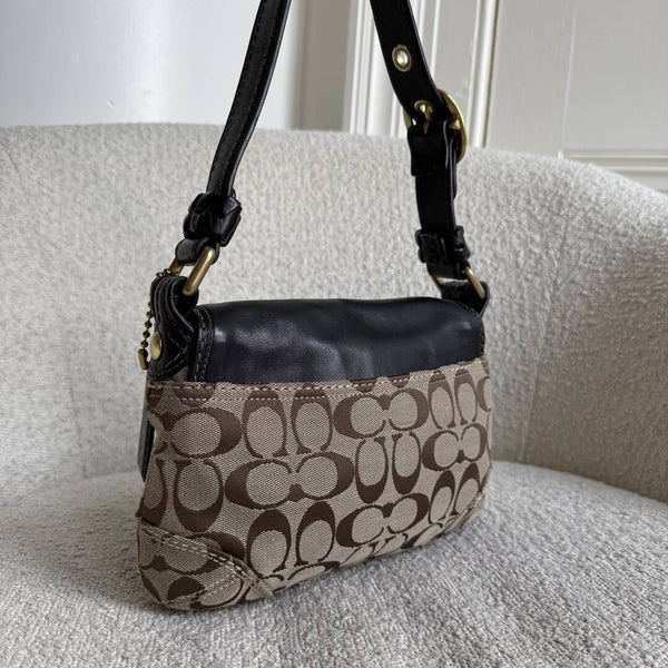 Coach 1941 Signature Black Shoulder Bag