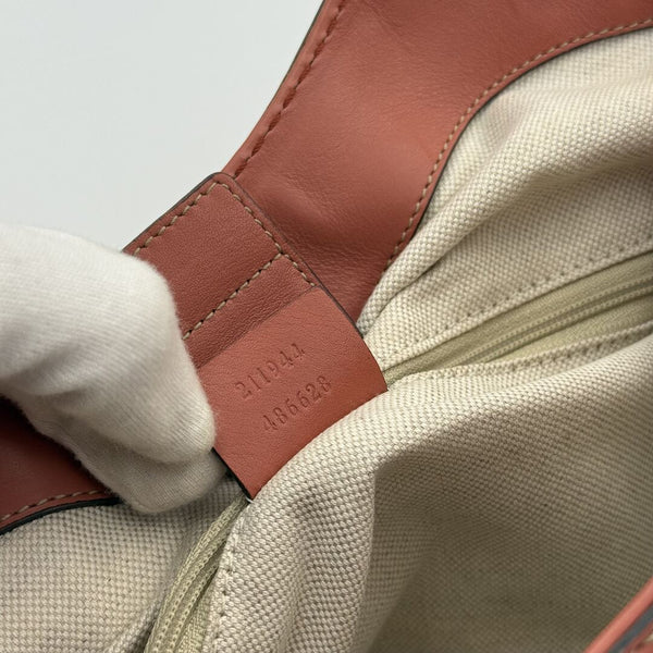 Gucci Guccissima Sukey Leather Pink Tote Bag