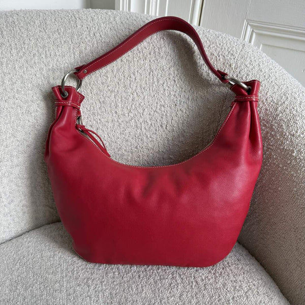 Archive Miu Miu Hobo Leather Red Shoulder Bag