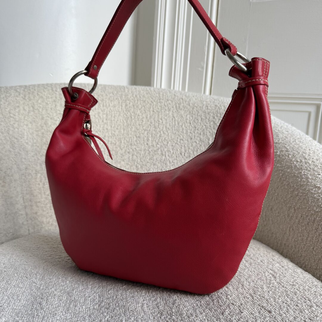 Archive Miu Miu Hobo Leather Red Shoulder Bag