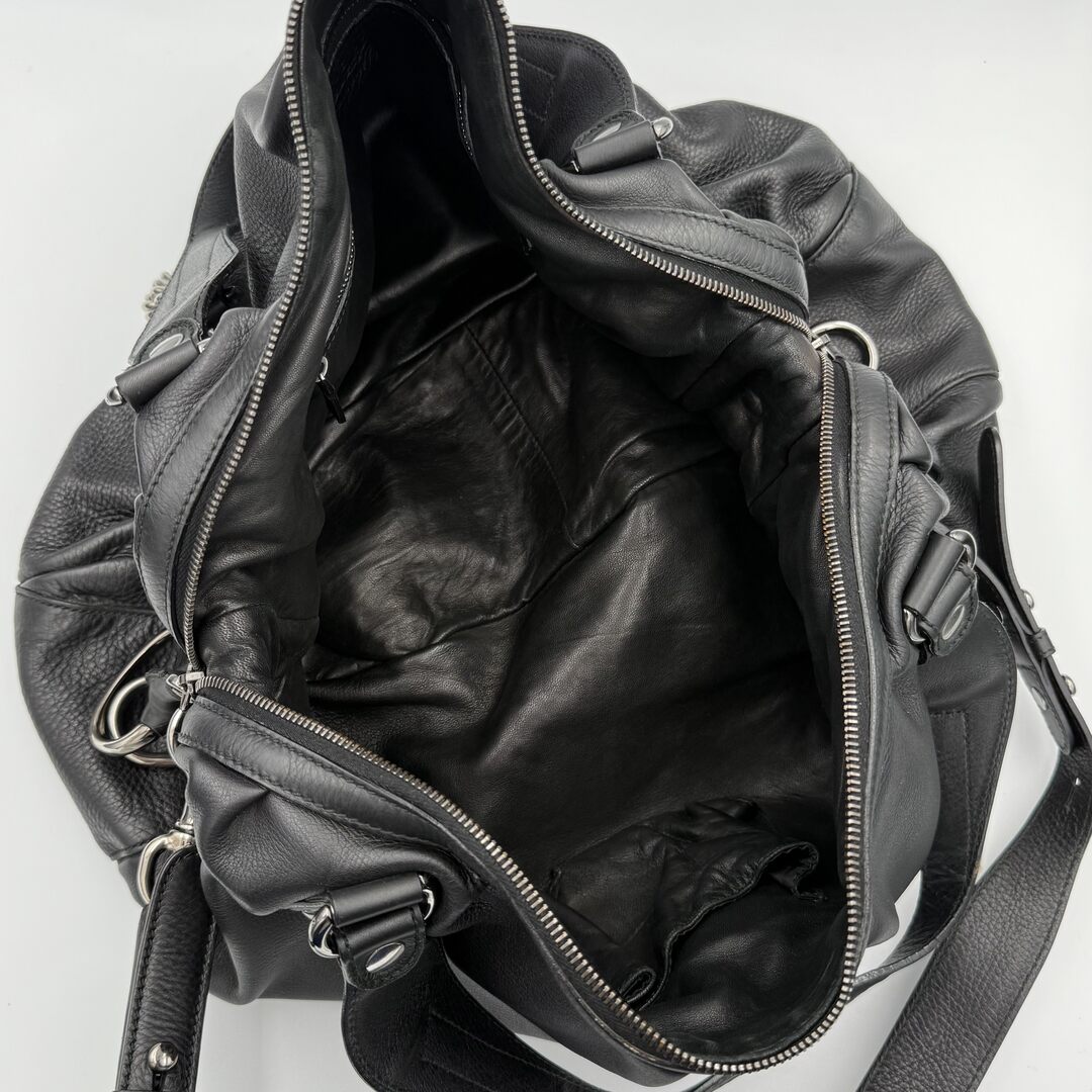 Gucci Horsebit Icon Bit Black Leather Shoulder Bag
