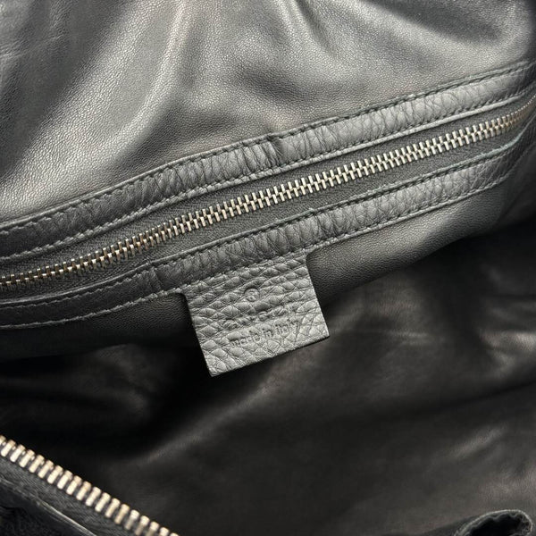 Gucci Horsebit Icon Bit Black Leather Shoulder Bag
