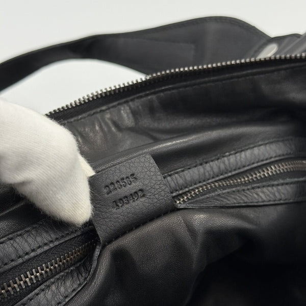 Gucci Horsebit Icon Bit Black Leather Shoulder Bag