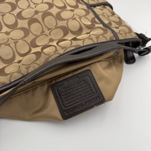 Coach Signature Hobo Brown XL Shoulder Bag
