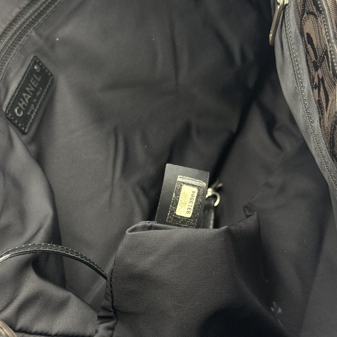 2005 Chanel CC Travel Line Dark Brown Tote Bag