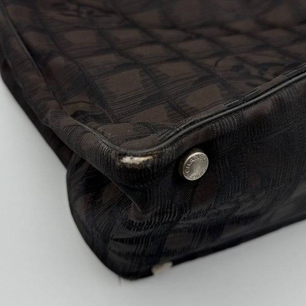 2005 Chanel CC Travel Line Dark Brown Tote Bag