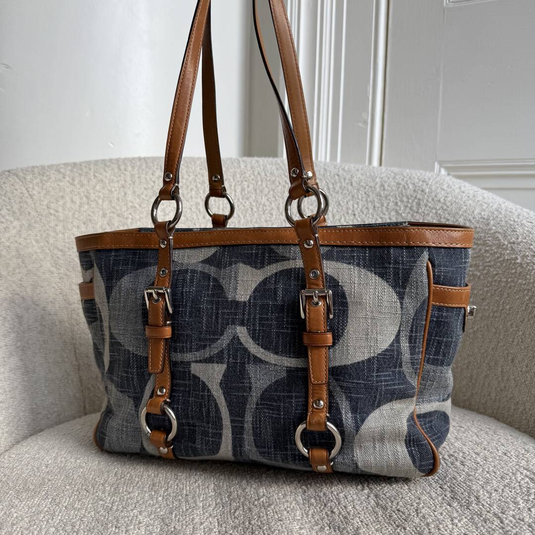 Coach Signature Denim Tote Bag