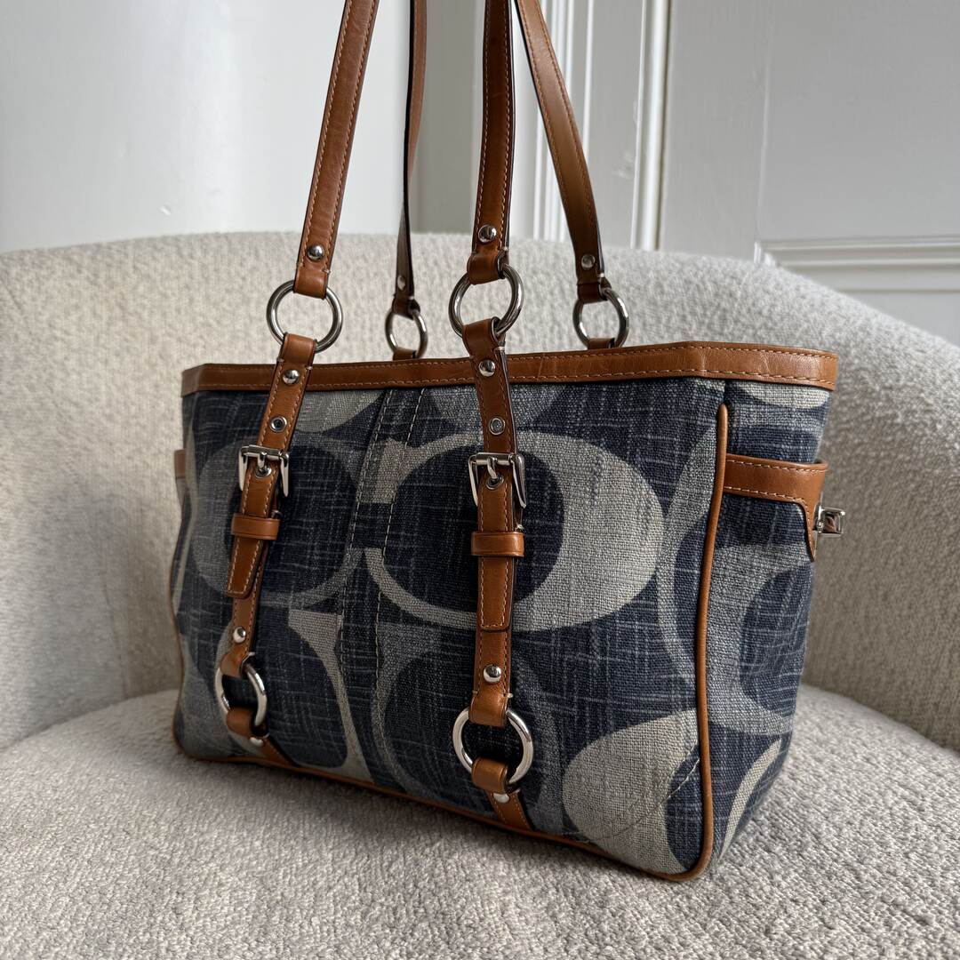 Coach Signature Denim Tote Bag