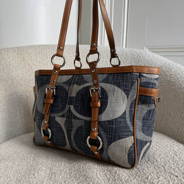 Coach Signature Denim Tote Bag