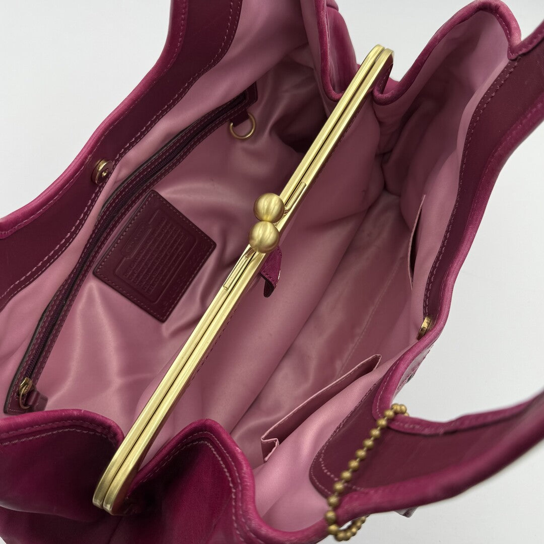 Coach Ergo Leather Pink Tote Bag