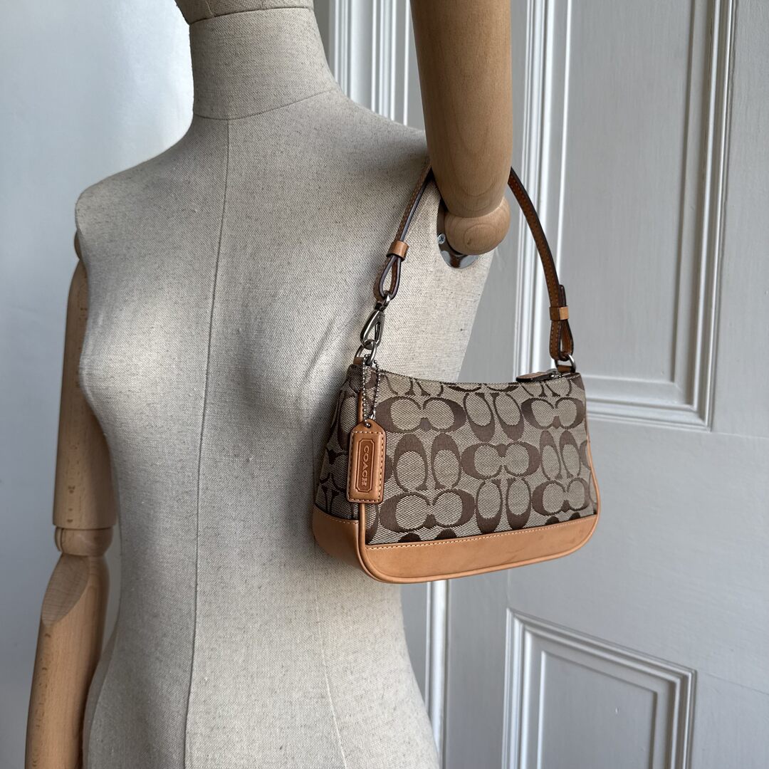 Coach Signature Demi Tan Shoulder Bag