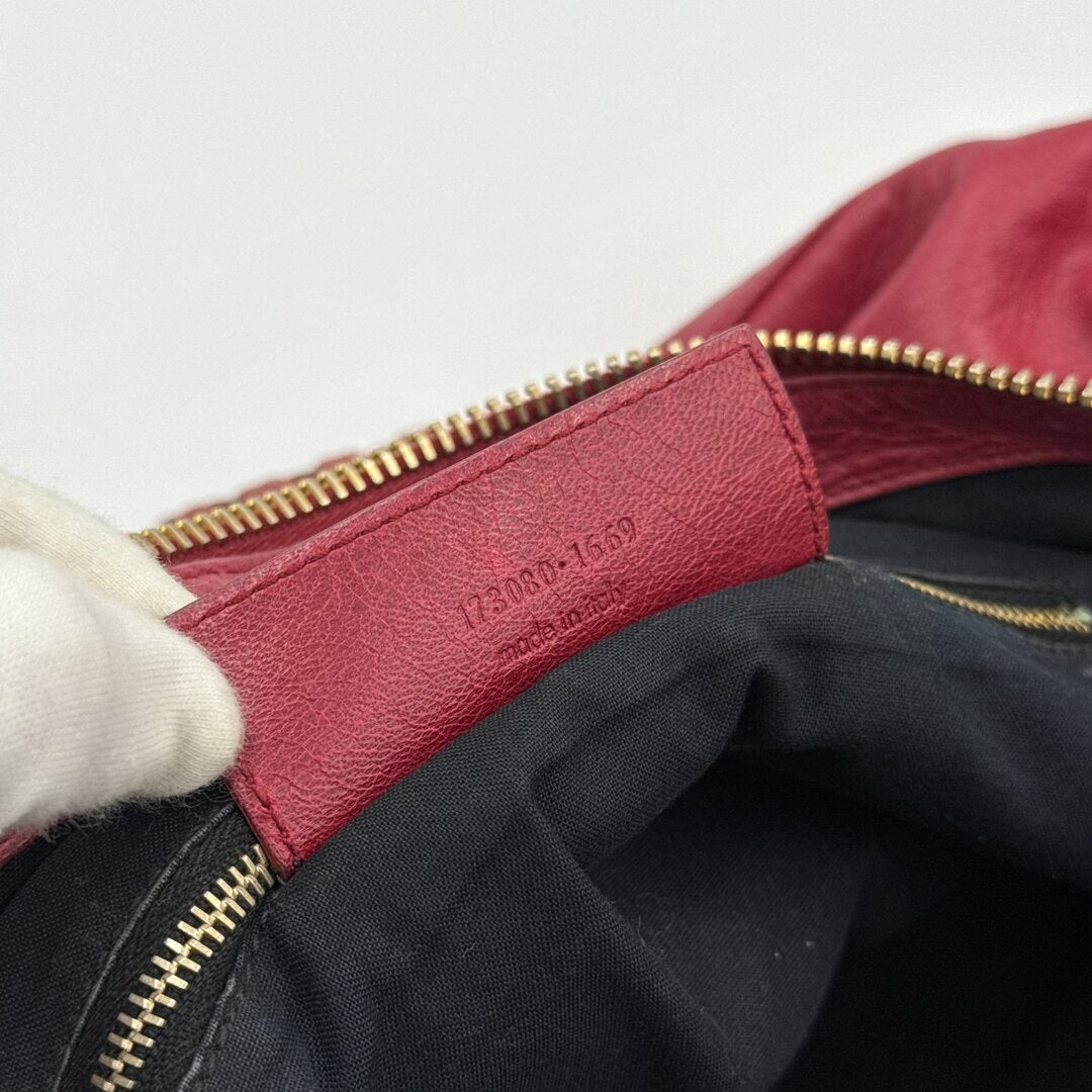 2012 Balenciaga The Giant Work Leather Red Shoulder Bag