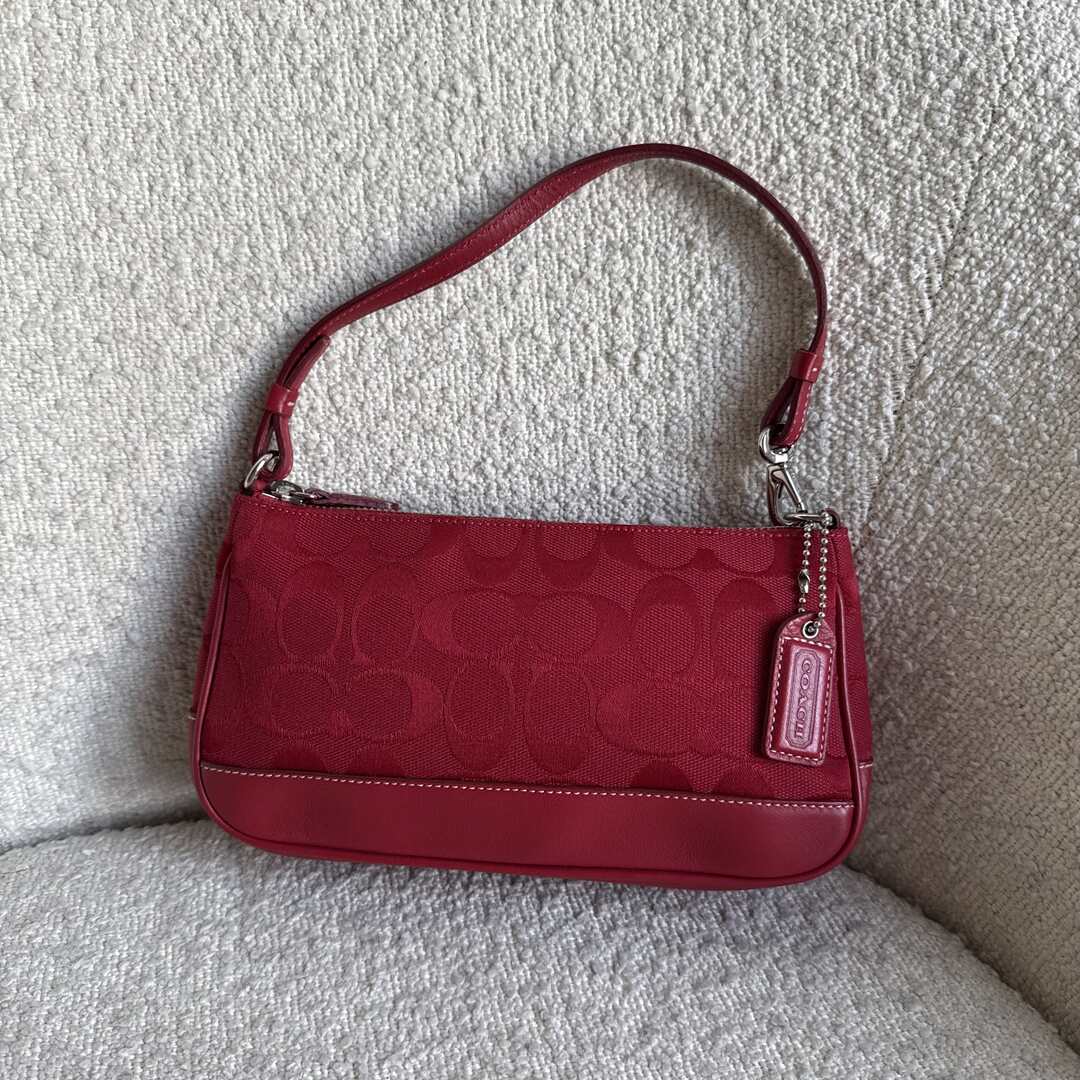 RARE Coach Signature Demi Red Shoulder Bag