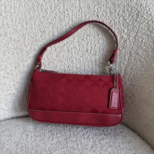 RARE Coach Signature Demi Red Shoulder Bag