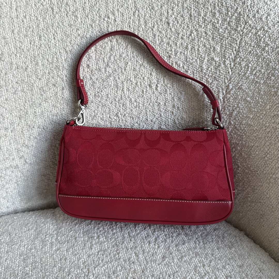 RARE Coach Signature Demi Red Shoulder Bag