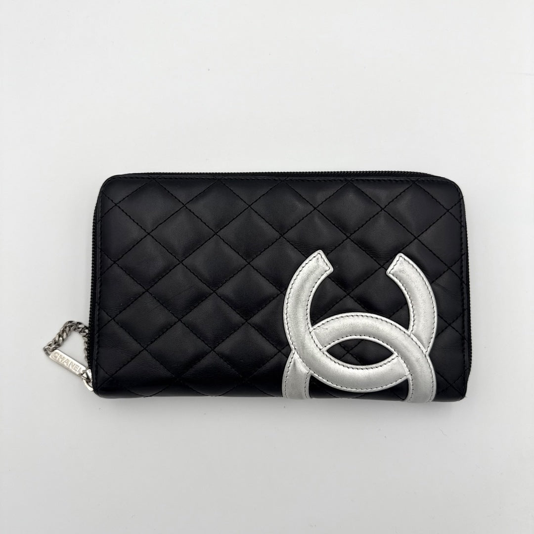 2011 Chanel CC Cambon Black Leather Wallet