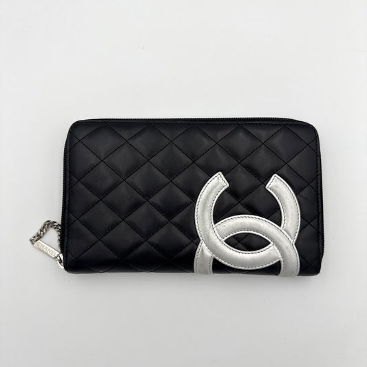 2011 Chanel CC Cambon Black Leather Wallet