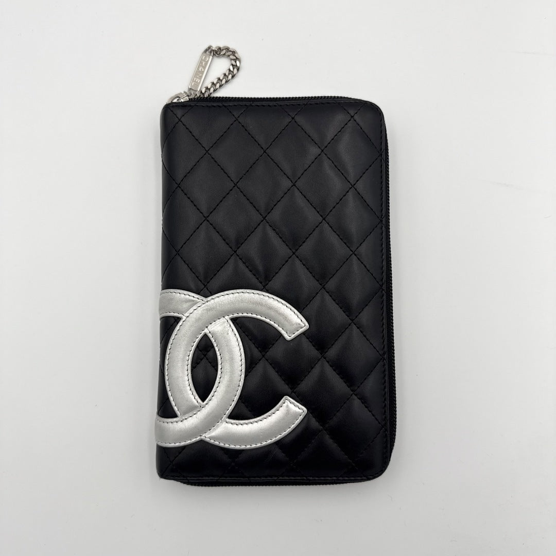 2011 Chanel CC Cambon Black Leather Wallet