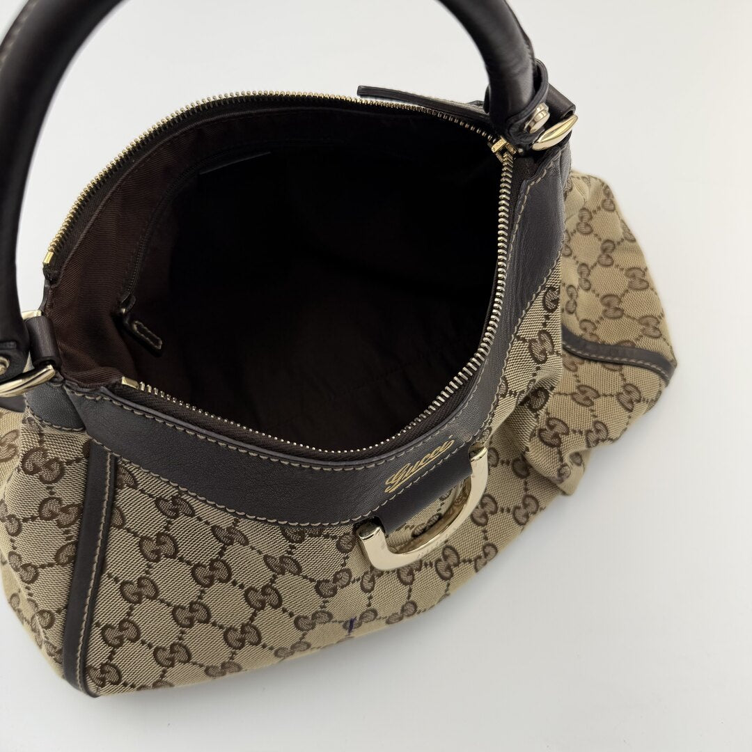 Gucci GG Canvas Abbey Brown Shoulder Bag
