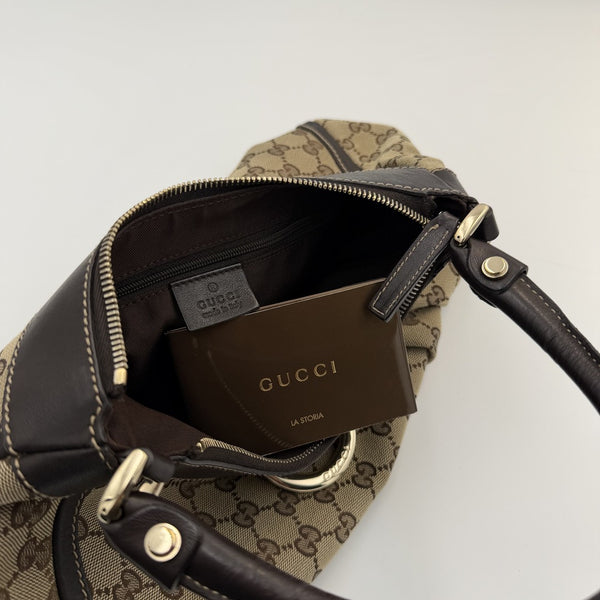 Gucci GG Canvas Abbey Brown Shoulder Bag