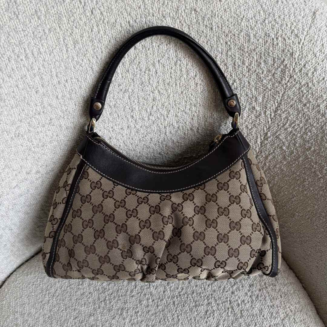 Gucci GG Canvas Abbey Brown Shoulder Bag