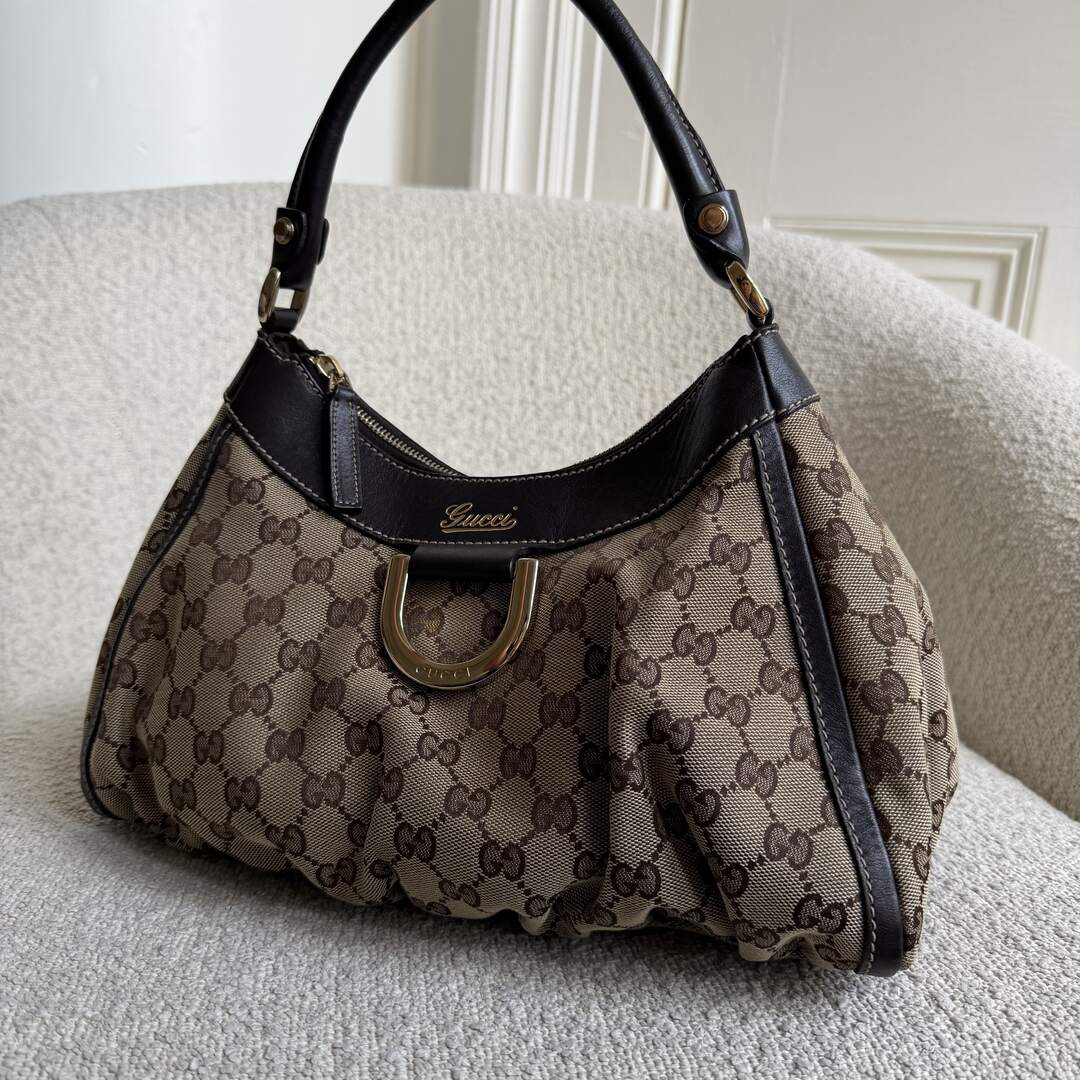 Gucci GG Canvas Abbey Brown Shoulder Bag