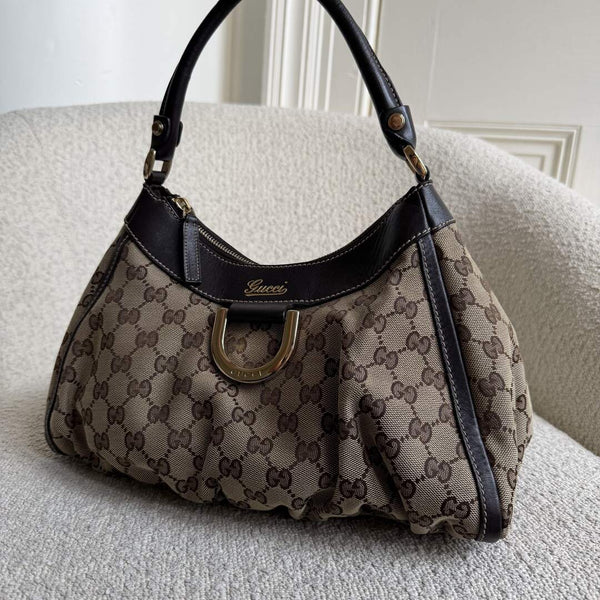 Gucci GG Canvas Abbey Brown Shoulder Bag