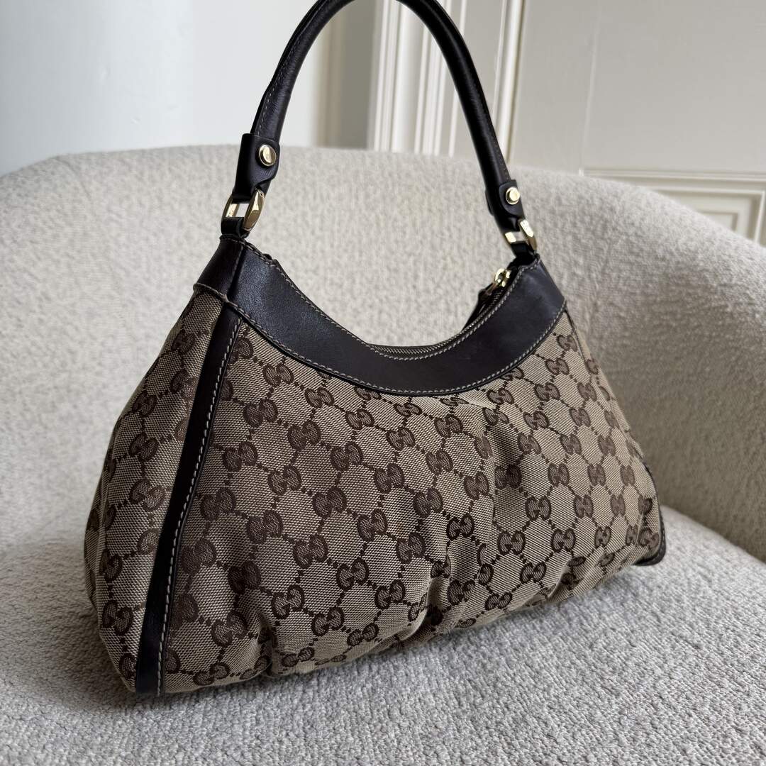 Gucci GG Canvas Abbey Brown Shoulder Bag